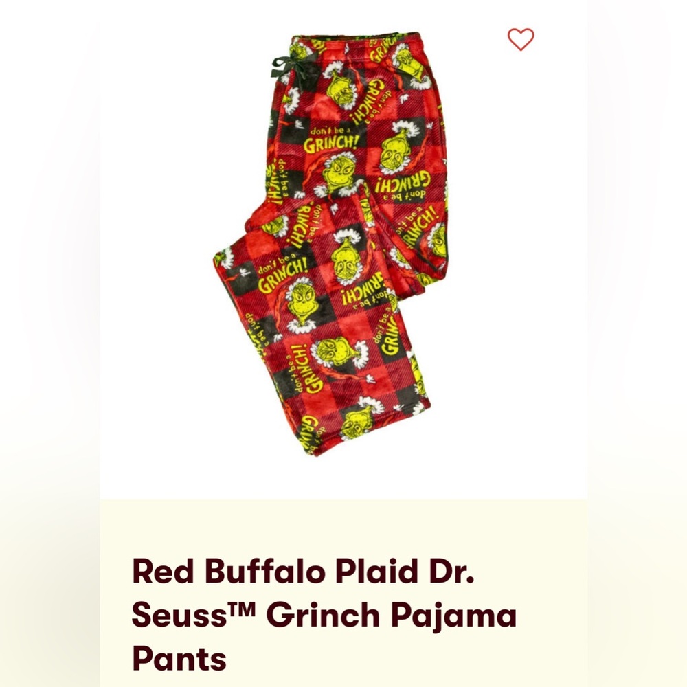 GRINCH PJ’s by Hershey